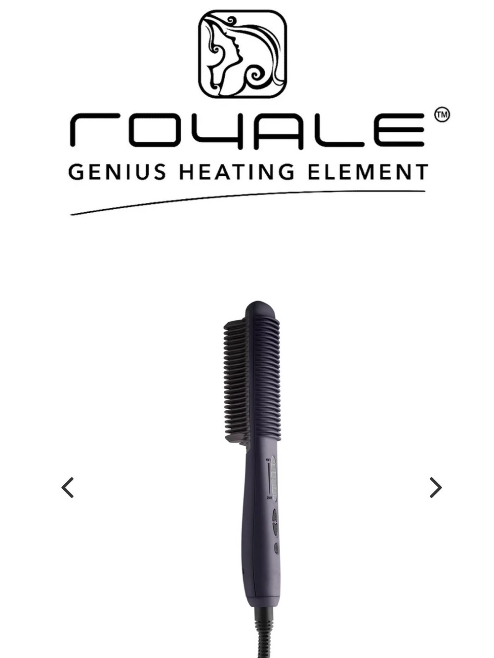 Black Ceramic Heated Hair Straightening Brush